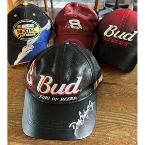 Dale Earnhardt Jr Hat Lot Leather Bud King of Beers Nextel Cup Budweiser Caps
